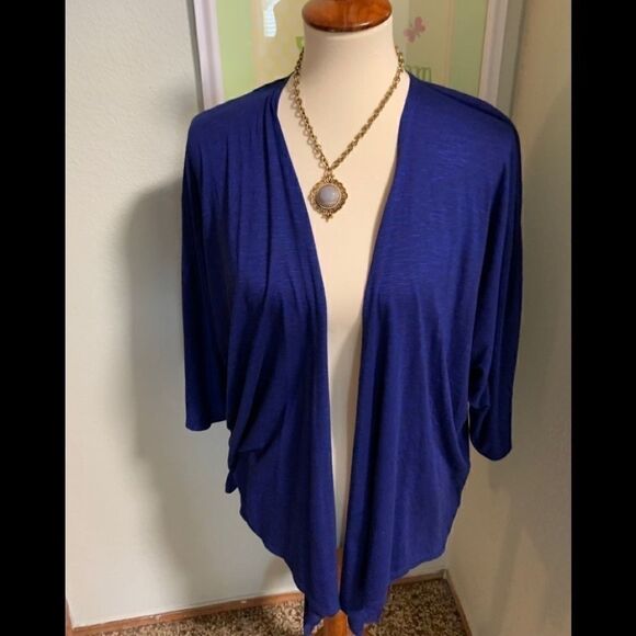 Mizumo Blue Open Cardigan Like New #C39 - Picture 1 of 4
